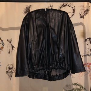 Bally vintage hooded leather jacket